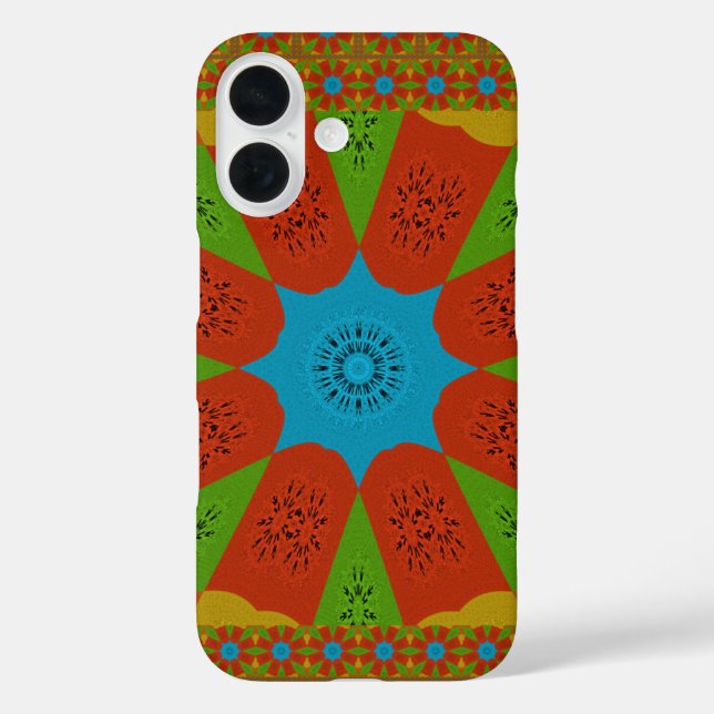 Kaleidoscope Bloom A Vibrant African Print Colour  Case-Mate iPhone Case (Back)