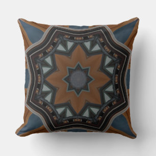 Kaleidoscope Brown Star pattern... Lumbar Pillow