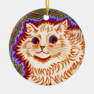 Kaleidoscope Cat Ceramic Tree Decoration
