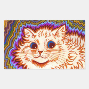 Kaleidoscope Cat Rectangular Sticker