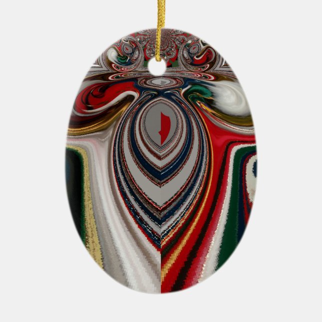 Kaleidoscope Christmas: Festive Home Décor Set Ceramic Tree Decoration (Front)