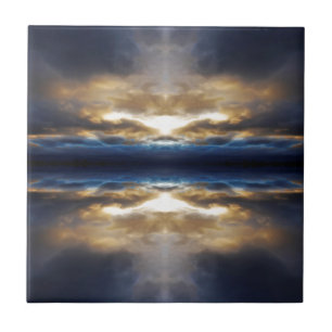 Kaleidoscope clouds at sunset tile