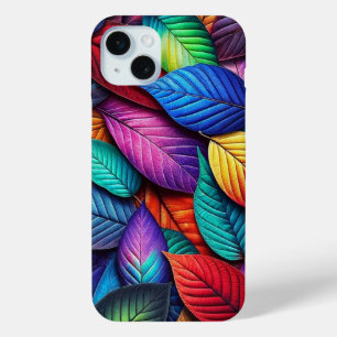 Kaleidoscope Colors Leaf Pattern iPhone Case