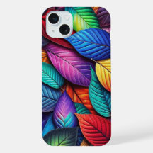 Kaleidoscope Colours Leaf Pattern iPhone Case