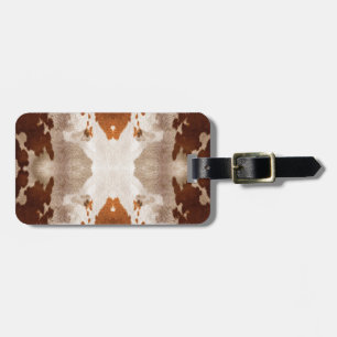 Kaleidoscope Cow Hide Pattern Luggage Tag