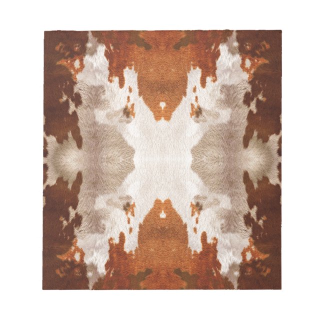 Kaleidoscope Cow Hide Pattern Notepad (Front)