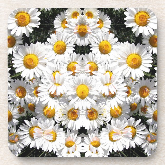 Kaleidoscope Daisies Pattern Coaster (Front)