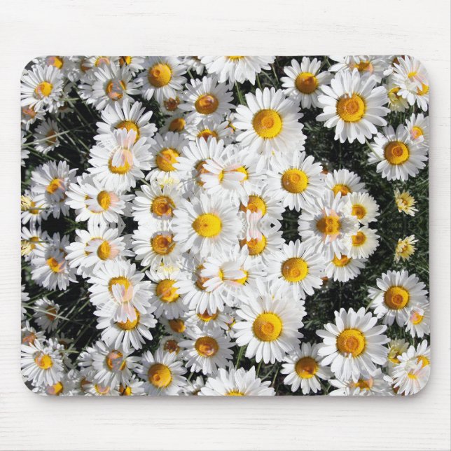 Kaleidoscope Daisies Pattern Mouse Pad (Front)