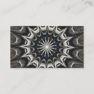 Kaleidoscope Design Black Grey Blue White Art Business Card