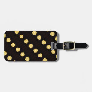 Kaleidoscope Design Bright Yellow Star Luggage Tag