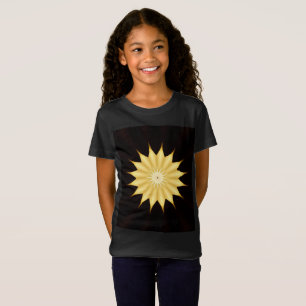 Kaleidoscope Design Bright Yellow Star T-Shirt