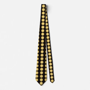 Kaleidoscope Design Bright Yellow Star Tie