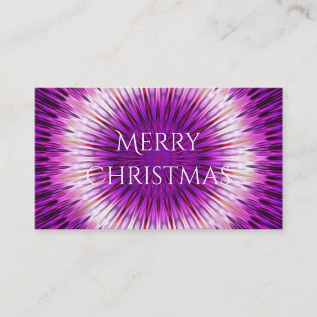 Kaleidoscope Design Purple Pink Art Business Card (Front)