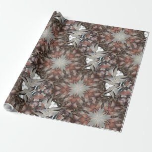 Kaleidoscope Design Star from Trunk of Palm Tree Wrapping Paper
