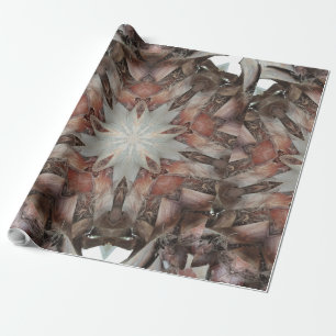 Kaleidoscope Design Star from Trunk of Palm Tree Wrapping Paper