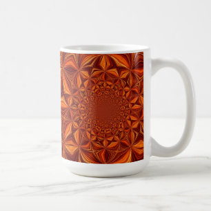 Kaleidoscope Digital Art Brown Design Coffee Mug