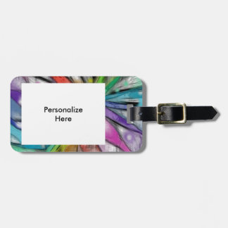 Kaleidoscope Dragonfly Luggage Tag