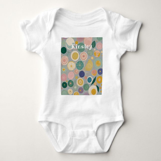 Kaleidoscope Dream Personalized Baby Bodysuit (Front)