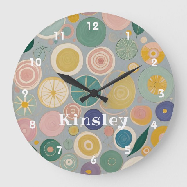 Kaleidoscope Dream Personalized Large Clock (Front)