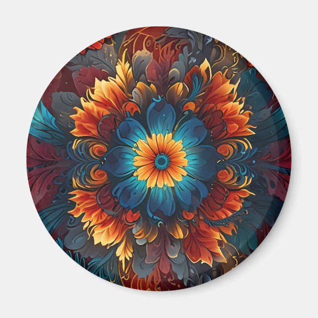Kaleidoscope Dreams Colorful and Hypnotic  Magnet (Front)