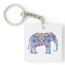 Kaleidoscope Elephant Keychain