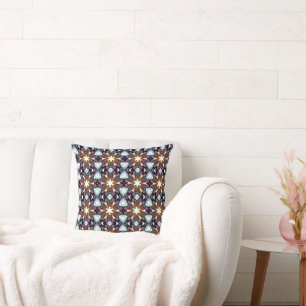 kaleidoscope floral pattern cushion