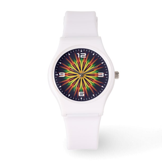Kaleidoscope Flower Design  Watch (Front)