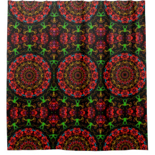Kaleidoscope Flower Hibiscus I + your idea Shower Curtain
