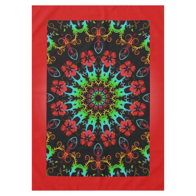 Kaleidoscope Flower Hibiscus II + your idea Tablecloth (Front)