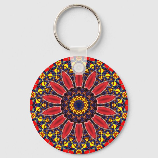 KALEIDOSCOPE FLOWER KEY RING (Front)
