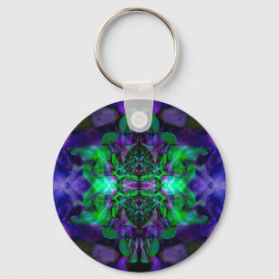 Kaleidoscope flower pattern key ring