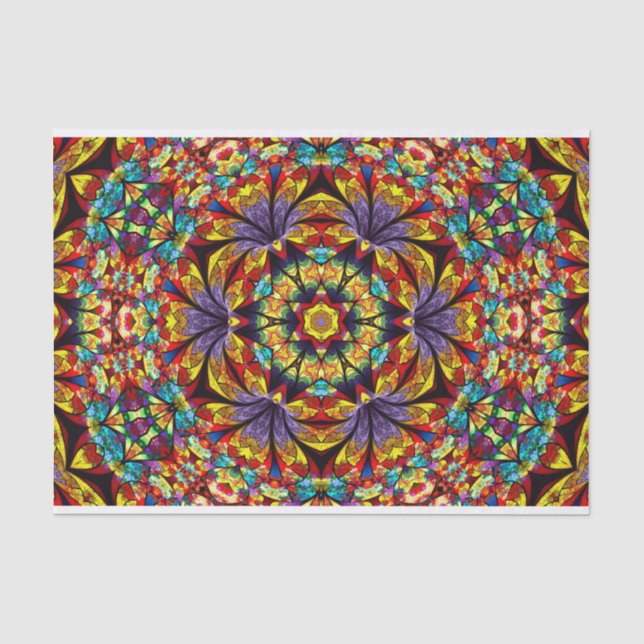 kaleidoscope flowers tissue paper (Front)