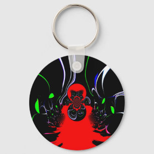 Kaleidoscope Fluid Art Print Key Ring