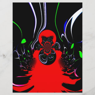 Kaleidoscope Fluid Art Print Personalized Letterhead