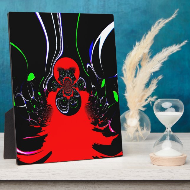 Kaleidoscope Fluid Art Print Plaque (Side)