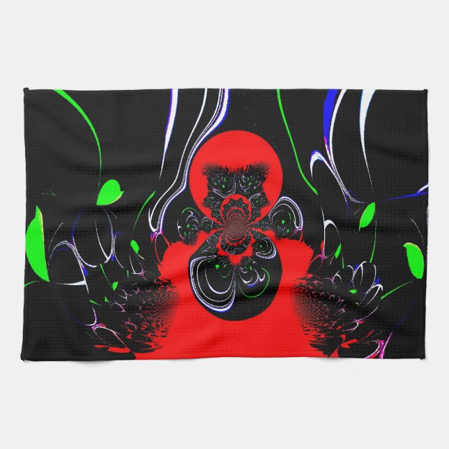 Kaleidoscope Fluid Art Print Tea Towel (Horizontal)