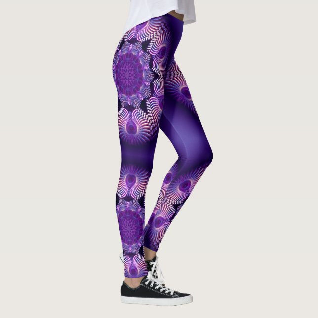 Kaleidoscope Fractal - Apophysis Flower I Leggings (Right)