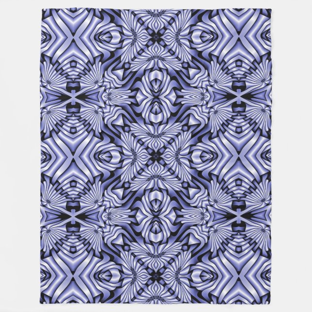 Kaleidoscope Fractal I + your ideas Fleece Blanket (Front)