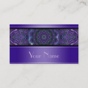 Kaleidoscope Fractal Mandala V + your Text Business Card