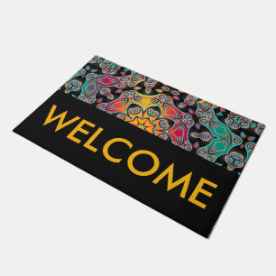 Kaleidoscope Fractal Pattern XVI + your ideas Doormat