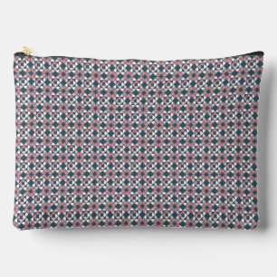 Kaleidoscope Geometric Pattern Pink Accessory Pouch