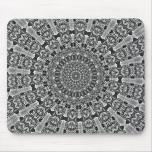Kaleidoscope grey Star Mouse Pad