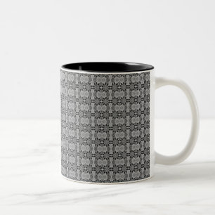 Kaleidoscope grey Two-Tone coffee mug