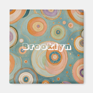Kaleidoscope Harmony: The Swirly Pastel Circles Magnet