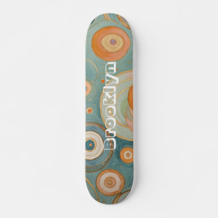 Kaleidoscope Harmony: The Swirly Pastel Circles Skateboard