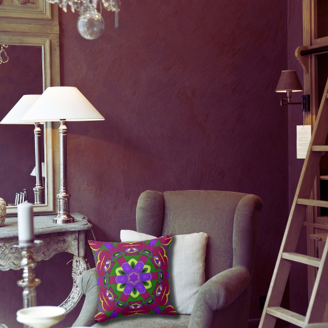 Kaleidoscope Hearts - Hearts painting kaleidoscope Cushion (Creator Uploaded)