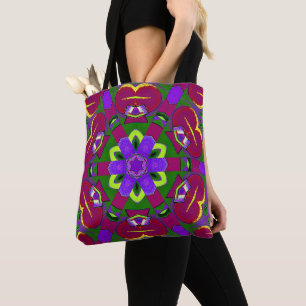 Kaleidoscope Hearts - Hearts painting kaleidoscope Tote Bag
