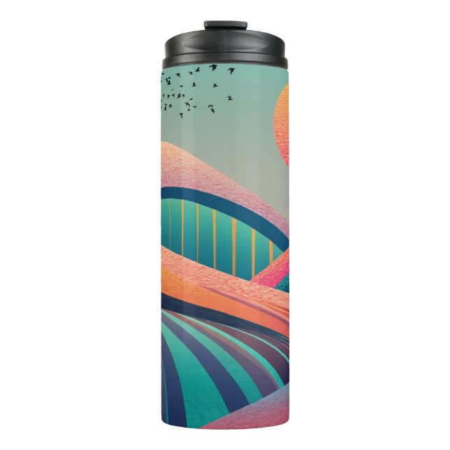 Kaleidoscope Hills Landscape Thermal Tumbler (Front)