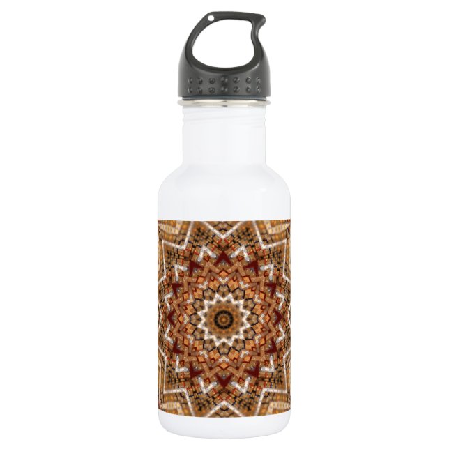 Kaleidoscope Light Brown Star 532 Ml Water Bottle (Front)