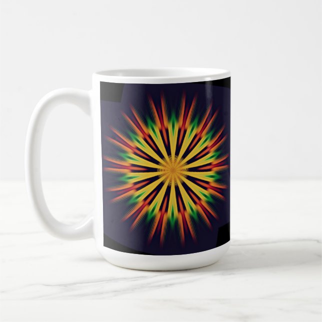 Kaleidoscope Mandala Flower-21855 Coffee Mug (Left)
